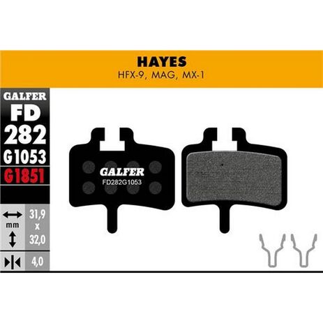 _Pastiglie Freno Bici Galfer Standard Hayes Mag - HFX - MX1 | FD282G1053 | Greenland MX_