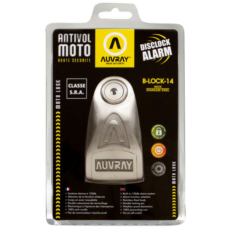 _Antifurto Auvray Disco Allarme B-Lock 14 Inox SRA | BLA14ICAUV | Greenland MX_