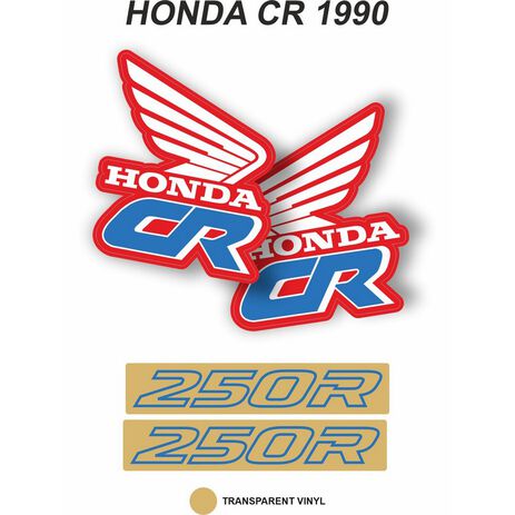 _Kit Adesivi OEM Honda CR 250 R 1990 | VK-HONDCR250R90 | Greenland MX_