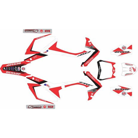 _Kit Completo Adesivi Honda CRF 250 R 14-17 CRF 450 R 13-16 Honda Racing | SK-HCRF25144513HOR-P | Greenland MX_