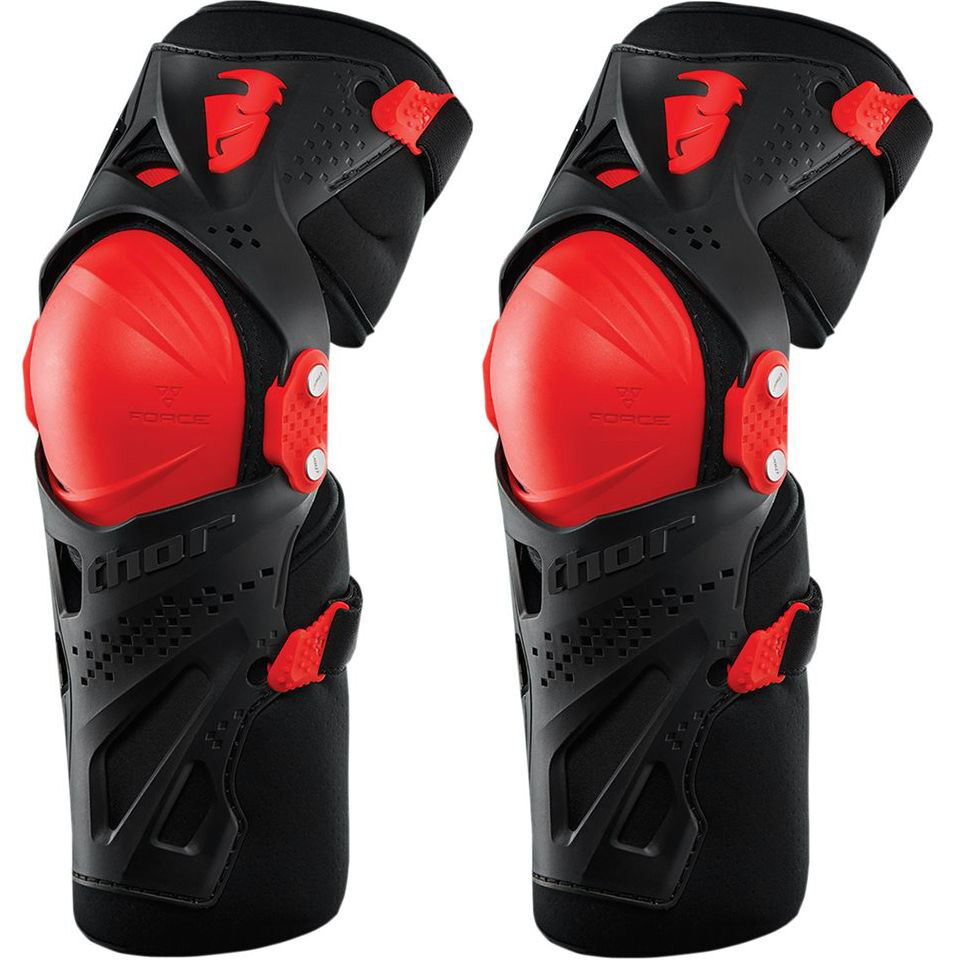 nero/rosso Ginocchiere protettive Thor Force XP per motocross 