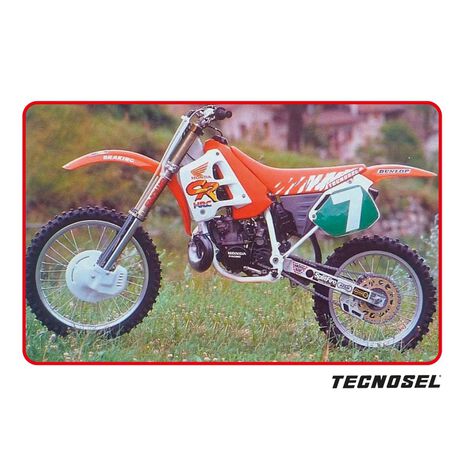 _Kit Adesivi + Copertina Sella Tecnosel Replica Team Honda 1991 CR 125 91-92 250 90-91 | 81V00 | Greenland MX_