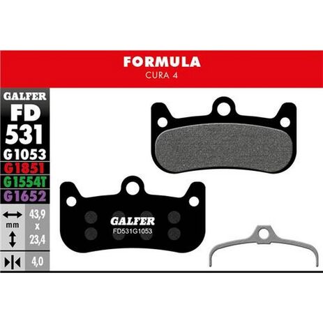 _Pastiglie Freno Bici Galfer Standard Formula Cura 4 | FD531G1053 | Greenland MX_