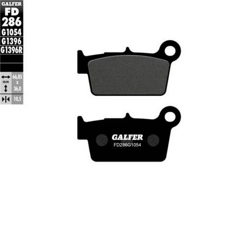 _Pastiglie Freno Galfer Posteriore Semi Metallo Suzuki RM 125 06-.. Kawasaki KX 250 F 04-.. | FD286G1054 | Greenland MX_
