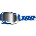 _Maschera 100% Racecraft 2 Fluo Isola  Lente a Specchio | 50010-00005-P | Greenland MX_