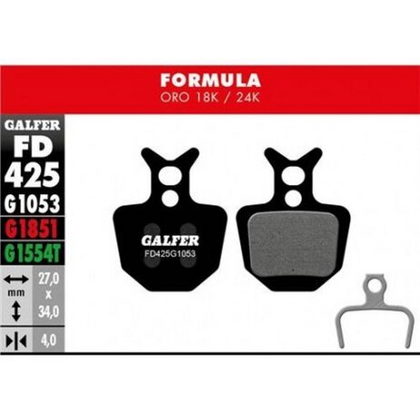 _Pastiglie Freno Bici Galfer Standard Formula Oro | FD425G1053 | Greenland MX_