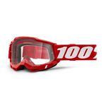 _Maschera 100% Accuri 2 OTG Trasparente Rosso | 5022410103-P | Greenland MX_