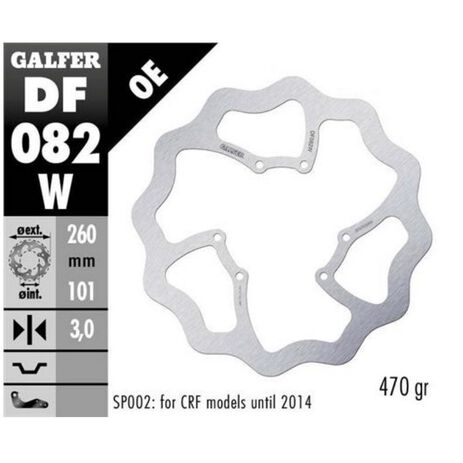 _Disco Freno Anteriore a Forma di Fiore Galfer Honda CRF 250/450 R 15-22 260x3 mm | DF082W | Greenland MX_