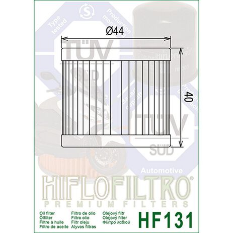 _Filtro Olio Hiflofiltro Suzuki LTZ 125 D/E/F/G/H 83-87 | HF131 | Greenland MX_