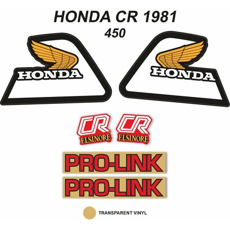 _Kit Adesivi OEM Honda CR 450 R 1981 | VK-HONDCR450R81 | Greenland MX_